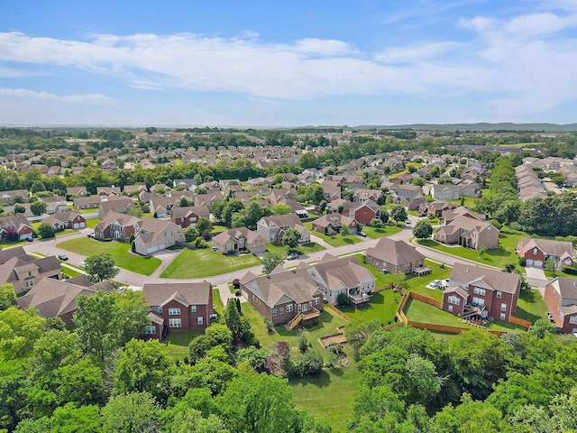 aerial perspective of suburban area