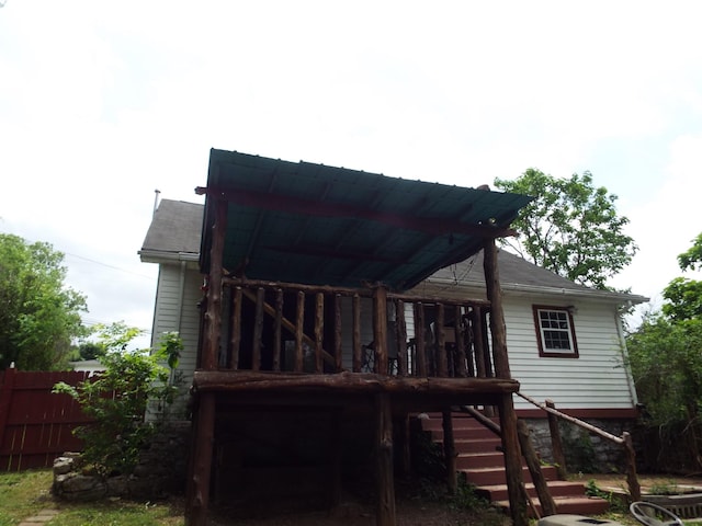 165 E Main St, Alexandria, TN 37012 - rear view of house featuring stairs and a deck