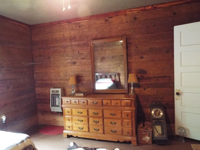 165 E Main St, Alexandria, TN 37012 - bedroom with wood walls and heating unit