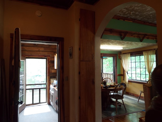 165 E Main St, Alexandria, TN 37012 - foyer featuring arched walkways, light wood finished floors, and baseboards