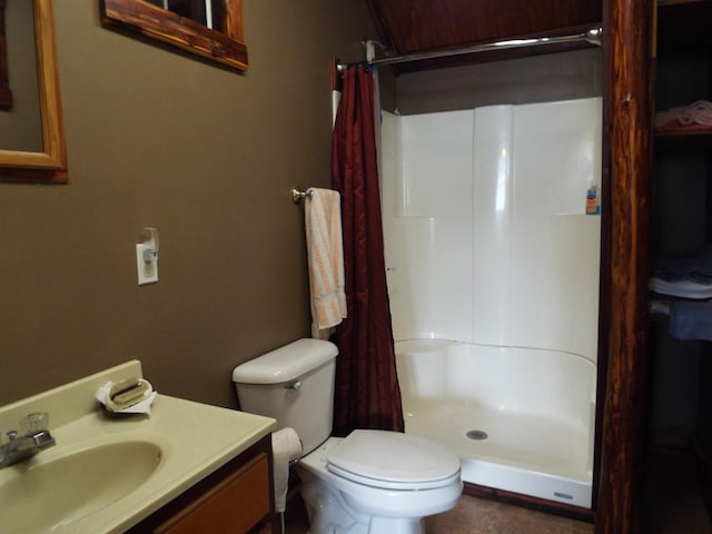 165 E Main St, Alexandria, TN 37012 - bathroom featuring a stall shower, vanity, and toilet