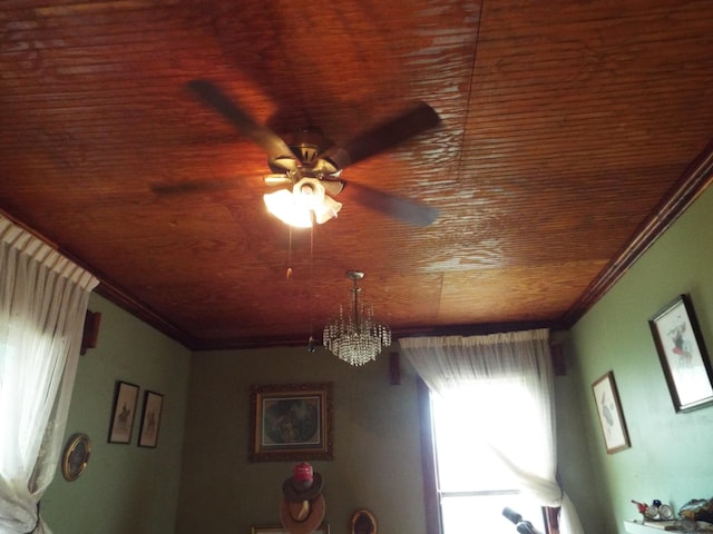 165 E Main St, Alexandria, TN 37012 - detailed view of a ceiling fan, a chandelier, and ornamental molding