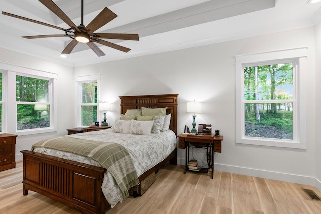 120 Destineys Way, Gruetli Laager, TN 37339 - bedroom with light wood-style floors, baseboards, and ceiling fan