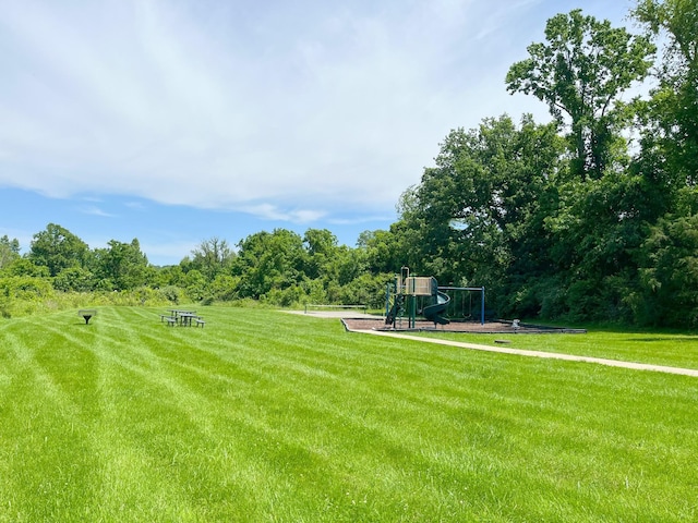 view of grassy yard