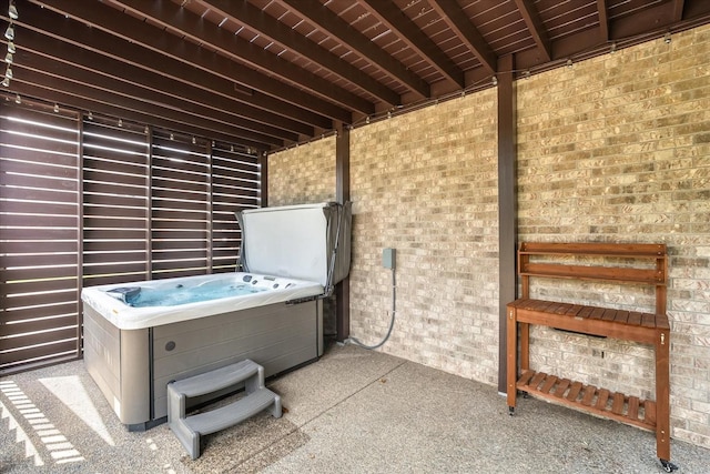 429 Finnhorse Ln, Franklin, TN 37064 - view of patio / terrace with a hot tub
