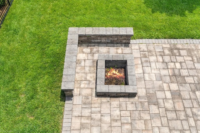 429 Finnhorse Ln, Franklin, TN 37064 - exterior view of an outdoor stone fireplace