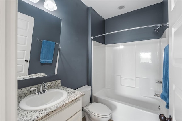 429 Finnhorse Ln, Franklin, TN 37064 - bathroom featuring vanity, washtub / shower combination, and toilet