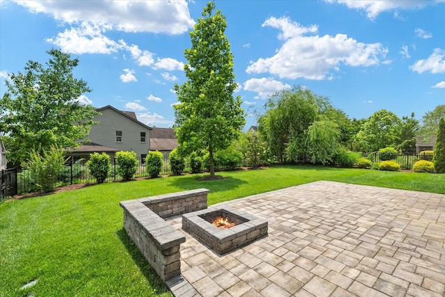 429 Finnhorse Ln, Franklin, TN 37064 - view of patio / terrace featuring an outdoor fire pit