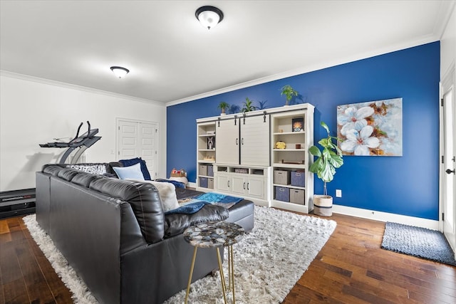 429 Finnhorse Ln, Franklin, TN 37064 - living room with crown molding, wood-type flooring, and baseboards