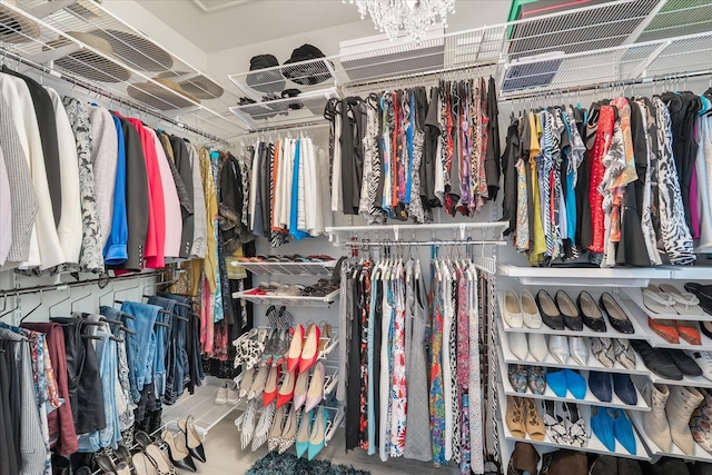 429 Finnhorse Ln, Franklin, TN 37064 - walk in closet with a chandelier