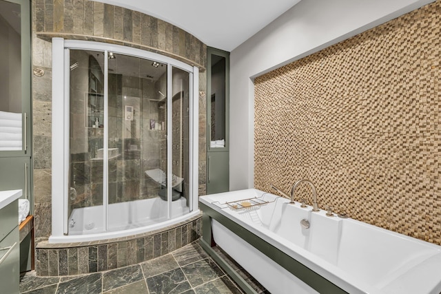 55 E Main St # 208, Chattanooga, TN 37408 - full bathroom with marble finish flooring