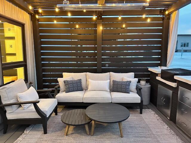 55 E Main St # 208, Chattanooga, TN 37408 - view of patio featuring a pergola, an outdoor hangout area, and area for grilling