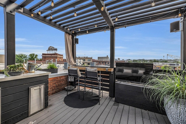 55 E Main St # 208, Chattanooga, TN 37408 - wooden terrace with a pergola