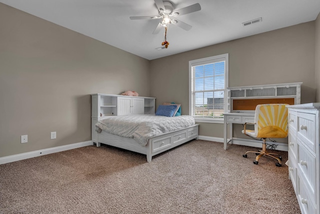 1607 Edgewater Ln, Clarksville, TN 37043 - carpeted bedroom with baseboards and a ceiling fan