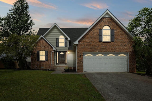 1332 Dodd Trl, Murfreesboro, TN 37128 - traditional home featuring driveway, brick siding, an attached garage, and crawl space