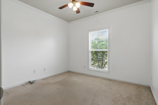 208 Sunnyside Dr, Chapel Hill, TN 37034 - empty room with carpet, ceiling fan, baseboards, and crown molding