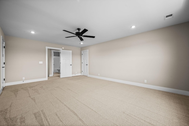11731 Milton St, Milton, TN 37118 - unfurnished bedroom featuring carpet flooring, recessed lighting, baseboards, and ceiling fan