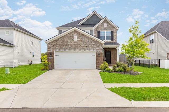 1080 Laurel Valley Ln, Mount Juliet, TN 37122 - craftsman-style home featuring stone siding, driveway, brick siding, and an attached garage