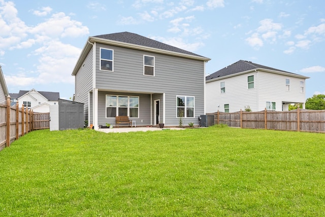 1080 Laurel Valley Ln, Mount Juliet, TN 37122 - back of property with a patio, a shed, an outdoor structure, and central air condition unit