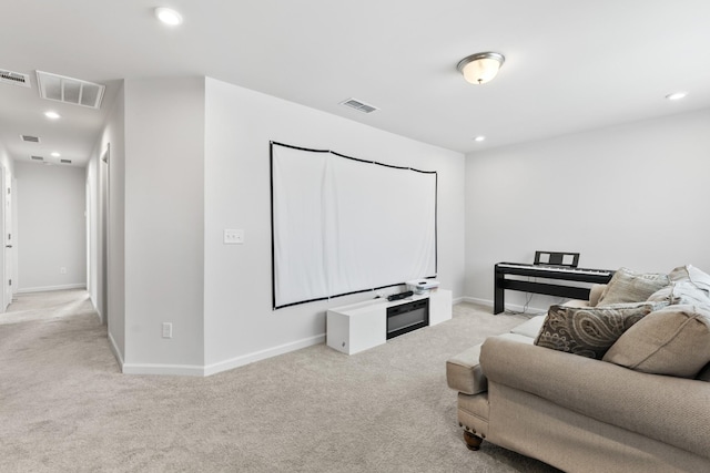 1080 Laurel Valley Ln, Mount Juliet, TN 37122 - cinema featuring light colored carpet, baseboards, and recessed lighting