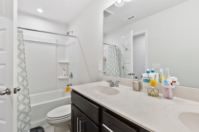 1080 Laurel Valley Ln, Mount Juliet, TN 37122 - full bath with double vanity, toilet, and shower / bath combination with curtain