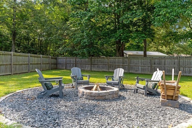 210 Highland Trl, Estill Springs, TN 37330 - view of patio featuring an outdoor fire pit