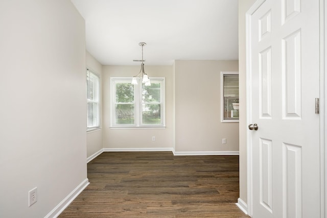 205 Blue Lake Dr, Tullahoma, TN 37388 - spare room with dark wood-style flooring and baseboards