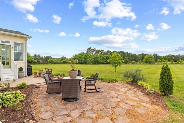 4145 Trinity Rd, Franklin, TN 37067 - view of patio / terrace with view of wooded area