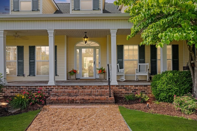4145 Trinity Rd, Franklin, TN 37067 - property entrance featuring a porch and a shingled roof