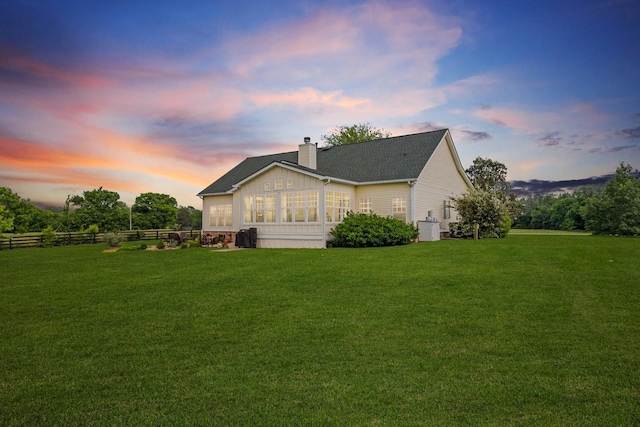 4145 Trinity Rd, Franklin, TN 37067 - back of house with a chimney