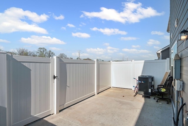 215 Ruth Way, Spring Hill, TN 37174 - view of patio featuring a gate, fence, and cooling unit