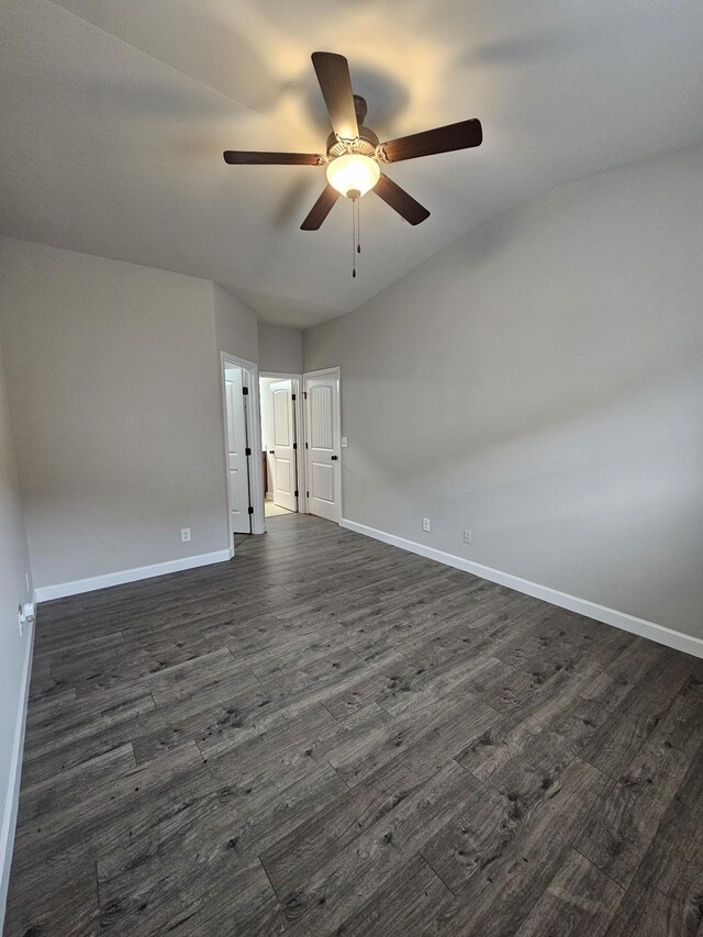 1040 Charlie Daniels Pkwy Unit 111, Mount Juliet, TN 37122 - spare room featuring baseboards, dark wood-type flooring, and ceiling fan