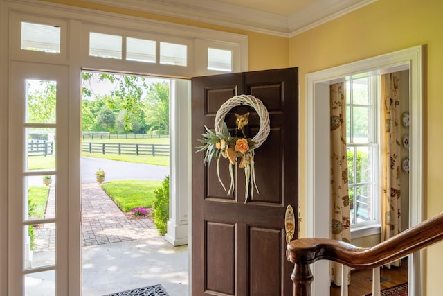 5620 Leipers Creek Rd, Franklin, TN 37064 - foyer entrance with plenty of natural light and crown molding