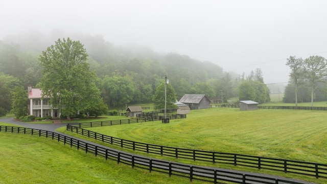 5620 Leipers Creek Rd, Franklin, TN 37064 - view of yard with an outdoor structure and a rural view
