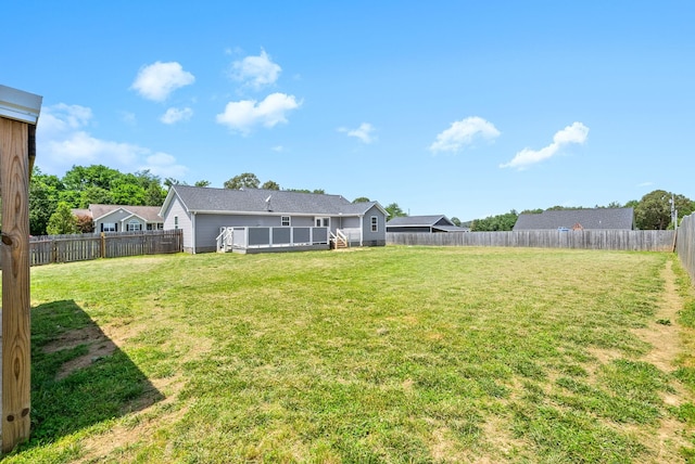 132 Fieldcrest Dr, Cadiz, KY 42211 - view of yard with a deck