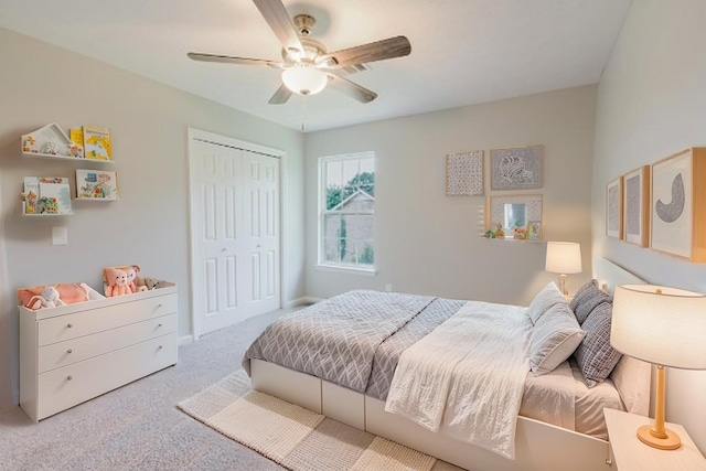 100 Candlewick Pl, Hendersonville, TN 37075 - carpeted bedroom featuring a closet and ceiling fan