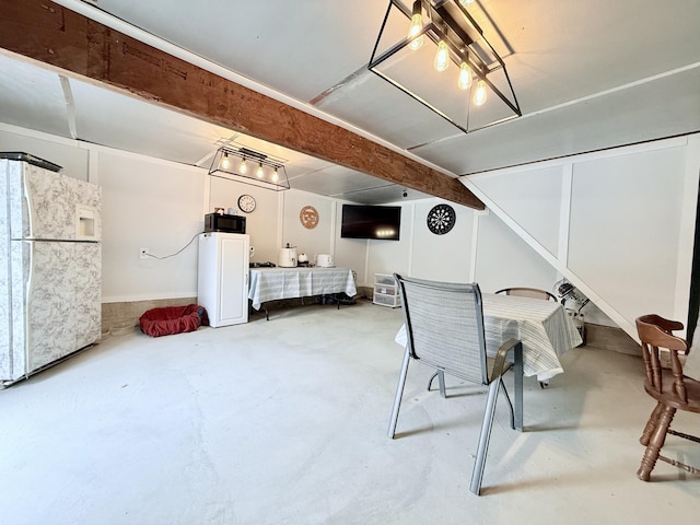 540 Grindstone Hollow Rd, Dickson, TN 37055 - dining area with concrete floors