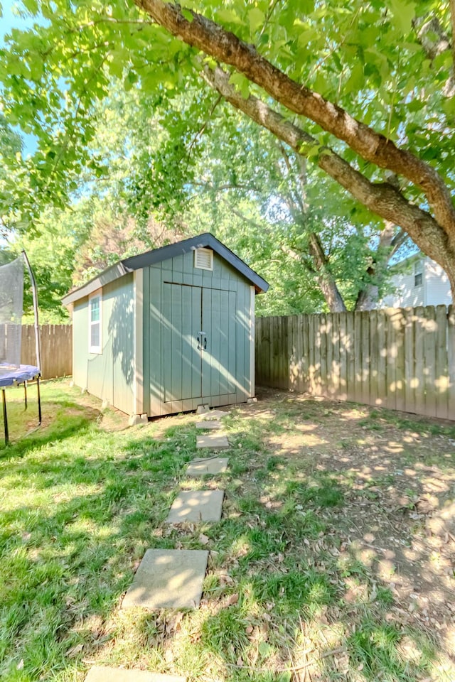 2004 Towhee Ct, Spring Hill, TN 37174 - view of shed featuring a trampoline