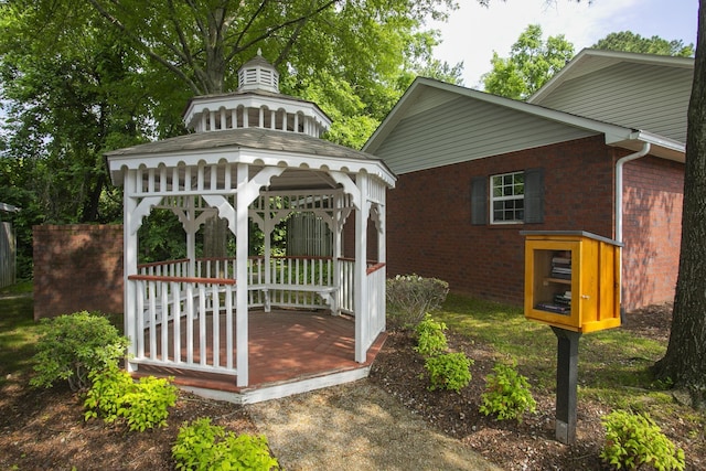 gate featuring a gazebo