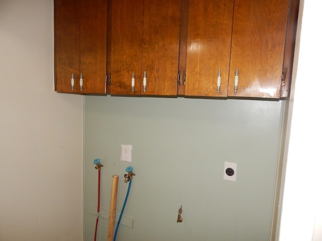 3355 Willie Mauldon Rd, Lutts, TN 38471 - washroom with cabinet space and washer hookup