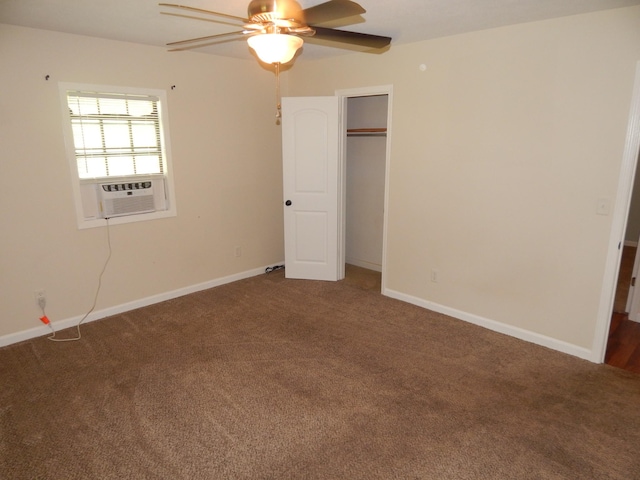 3355 Willie Mauldon Rd, Lutts, TN 38471 - unfurnished bedroom with cooling unit, carpet flooring, and baseboards
