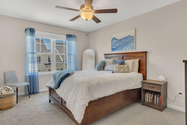 3507 Learning Ln, Murfreesboro, TN 37128 - bedroom with carpet flooring, baseboards, and a ceiling fan