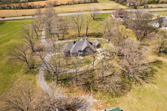 aerial view of sparsely populated area