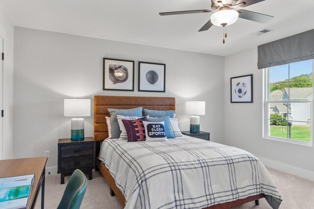 2481H Hamilton Ln, Lebanon, TN 37087 - bedroom with carpet flooring, multiple windows, baseboards, and ceiling fan