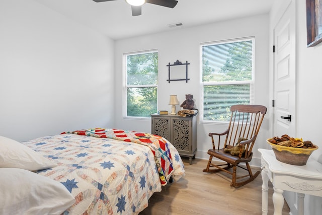 726 Morgan Ave, Woodbury, TN 37190 - bedroom featuring light wood-type flooring and a ceiling fan