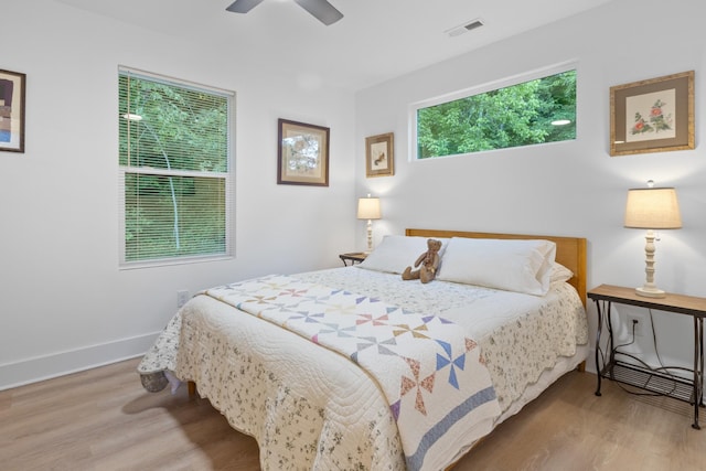 726 Morgan Ave, Woodbury, TN 37190 - bedroom featuring wood finished floors, baseboards, and ceiling fan