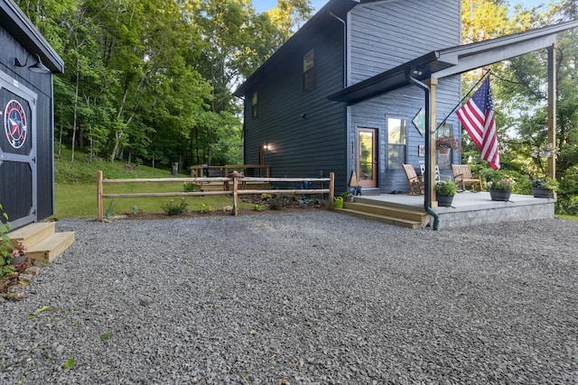 726 Morgan Ave, Woodbury, TN 37190 - view of home's exterior with a wooden deck and entry steps