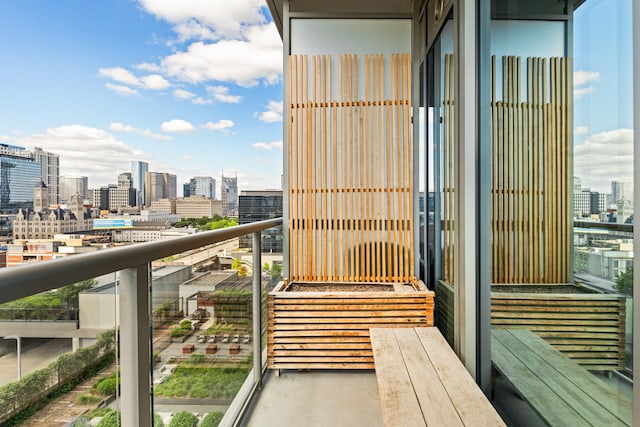 balcony featuring a view of skyline