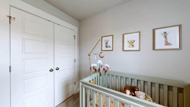1768 Frodo Way, Murfreesboro, TN 37128 - carpeted bedroom featuring a crib and a closet