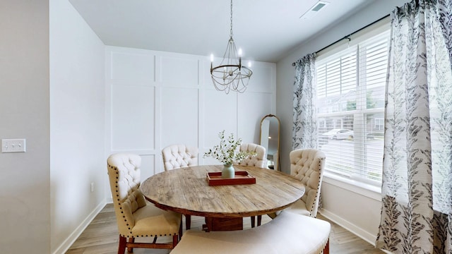 1768 Frodo Way, Murfreesboro, TN 37128 - dining space with a chandelier, light wood-style flooring, and baseboards